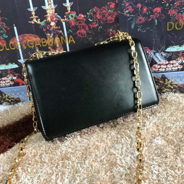 Nappa Leather Shoulder Bag WIth OG Box & Dust Bag (Black - 988)