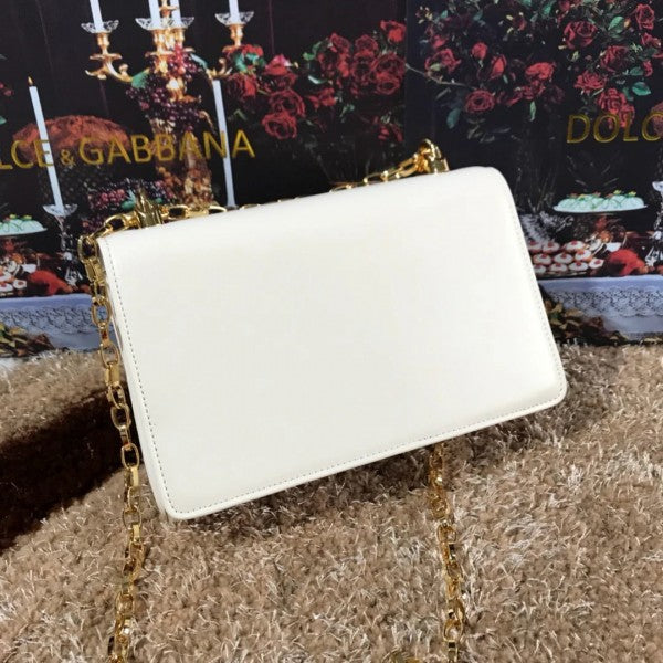 Nappa Leather Shoulder Bag WIth OG Box & Dust Bag (White - 989)