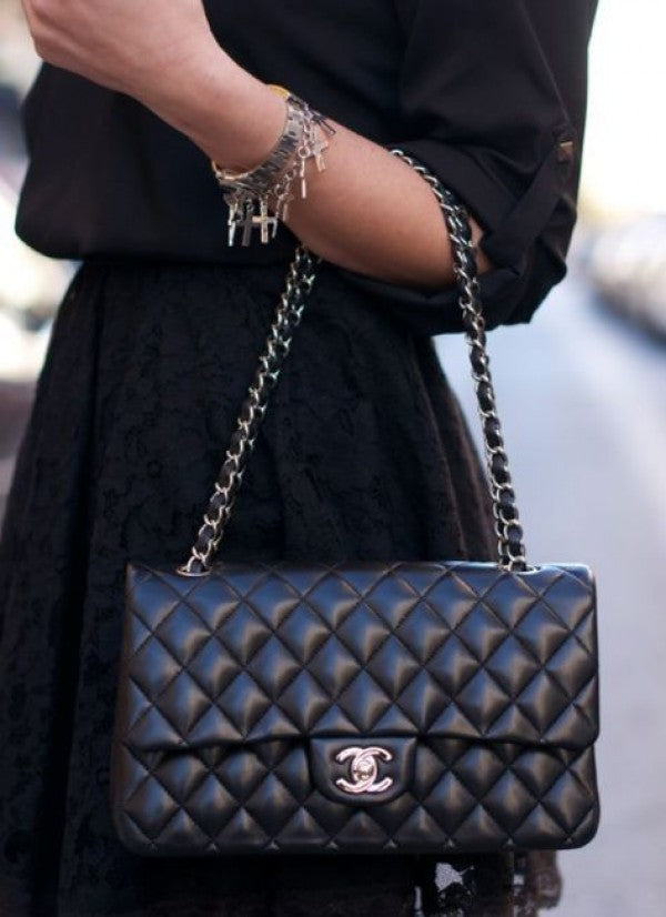 Classic Jumbo Flap Shoulder Bag With OG Box & Dust Bag (Black - 113)