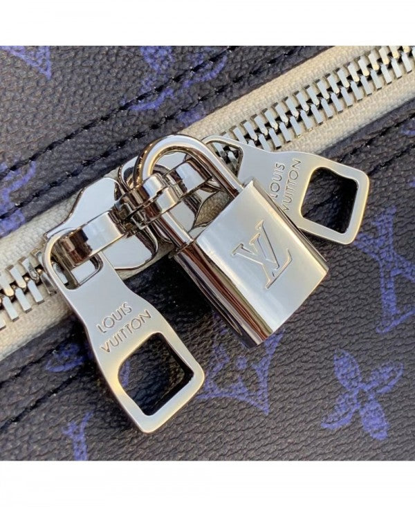 Keepall Bandoulire Somewhere Somehow Premium Monogram Unisex Duffle Bag With Dust Bag & Accessories (Orchid - 682)