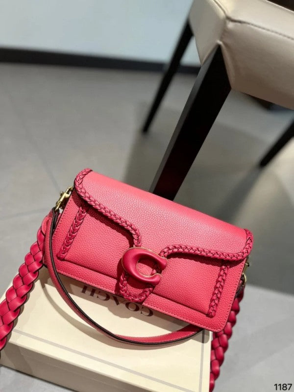 Elite Quality Shoulder Bag With OG Box & Dust Bag & 2 Belts (Wine - 665)