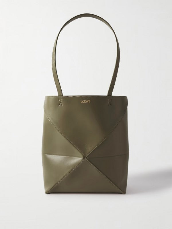 Limited Edition Puzzle Fold Tote Bag With OG Box & Dust Bag (Green - 699)