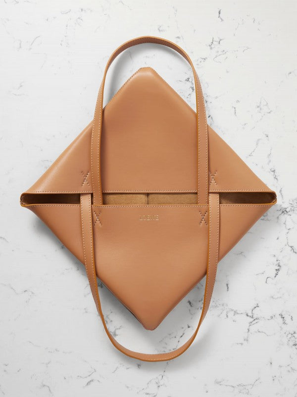 Limited Edition Puzzle Fold Tote Bag With OG Box & Dust Bag (Tan Black - 697)