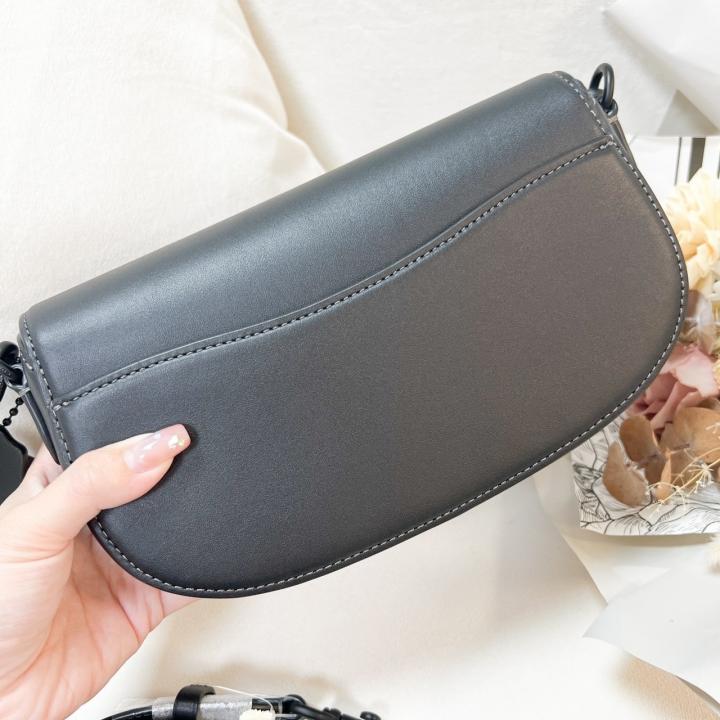 Emmy Saddle Premium Crossbody Shoulder Bag With OG Double Box & Dust Bag (Black - 1003)