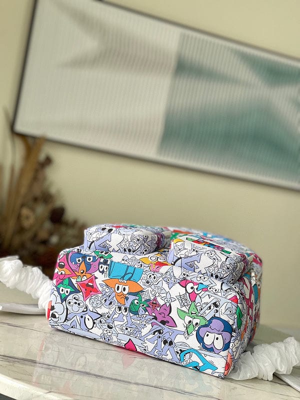 Character Premium Unisex Backpack With Dust Bag (White - 679)