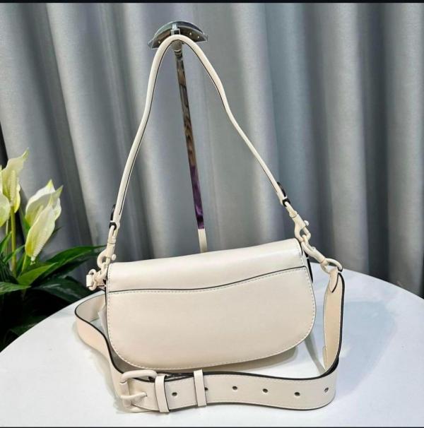 Emmy Saddle Premium Crossbody Shoulder Bag With OG Double Box & Dust Bag (White - 1005)