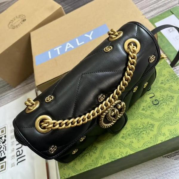 Marmont Limited Edition Premium Shoulder Bag With OG Box & Premium Dust Bag & Carry Bag (Black - 955)