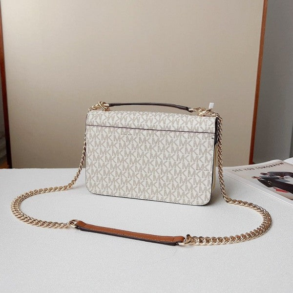 MK Heather Shoulder Bag With OG Box & Dust Bag (White - 177)