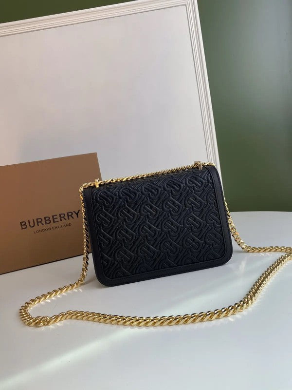 TB Monogram Shoulder Bag With OG Box & Dust Bag (Black - 346)