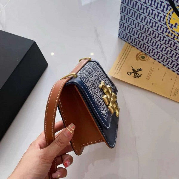 Eleanor Premium Quality Shoulder Bag With OG Magnetic Box & Dust Bag (Denim - 826)