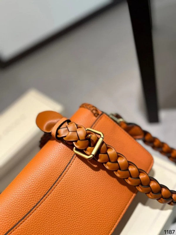 Elite Quality Shoulder Bag With OG Box & Dust Bag & 2 Belts (Brown - 663)