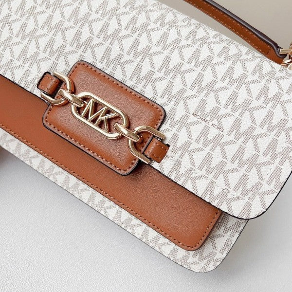 MK Heather Shoulder Bag With OG Box & Dust Bag (White - 177)