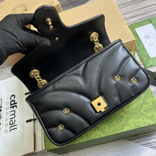 Marmont Limited Edition Premium Shoulder Bag With OG Box & Premium Dust Bag & Carry Bag (Black - 955)