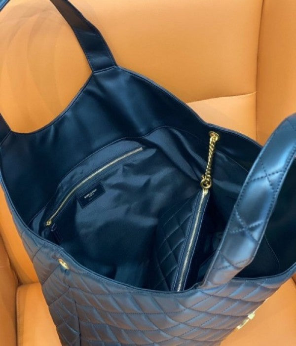 Icare Maxi Shopping Bag In Quilted Leather Large With Dust Bag (Black - 274)