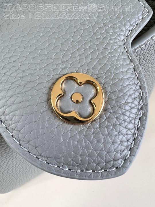 Capucines Premium Quality Leather Bag With OG Box & Dust Bag & Extra Shoulder Strap (Grey - 998)