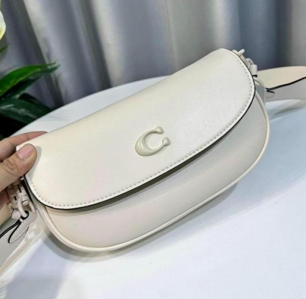 Emmy Saddle Premium Crossbody Shoulder Bag With OG Double Box & Dust Bag (White - 1005)