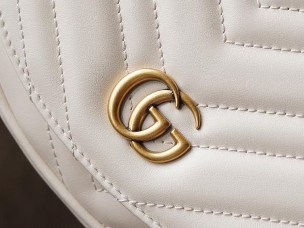 Marmont Moon Premium Shoulder Bag With OG Box & Premium Dust Bag & Carry Bag (White - 905)