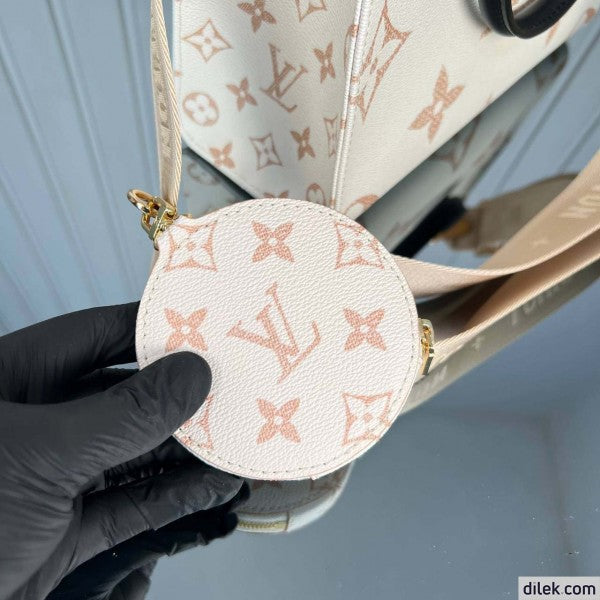 On The Go Premium Pochette With OG Magnetic Box & Dust Bag - Coin Pouch (White Cream - 966)