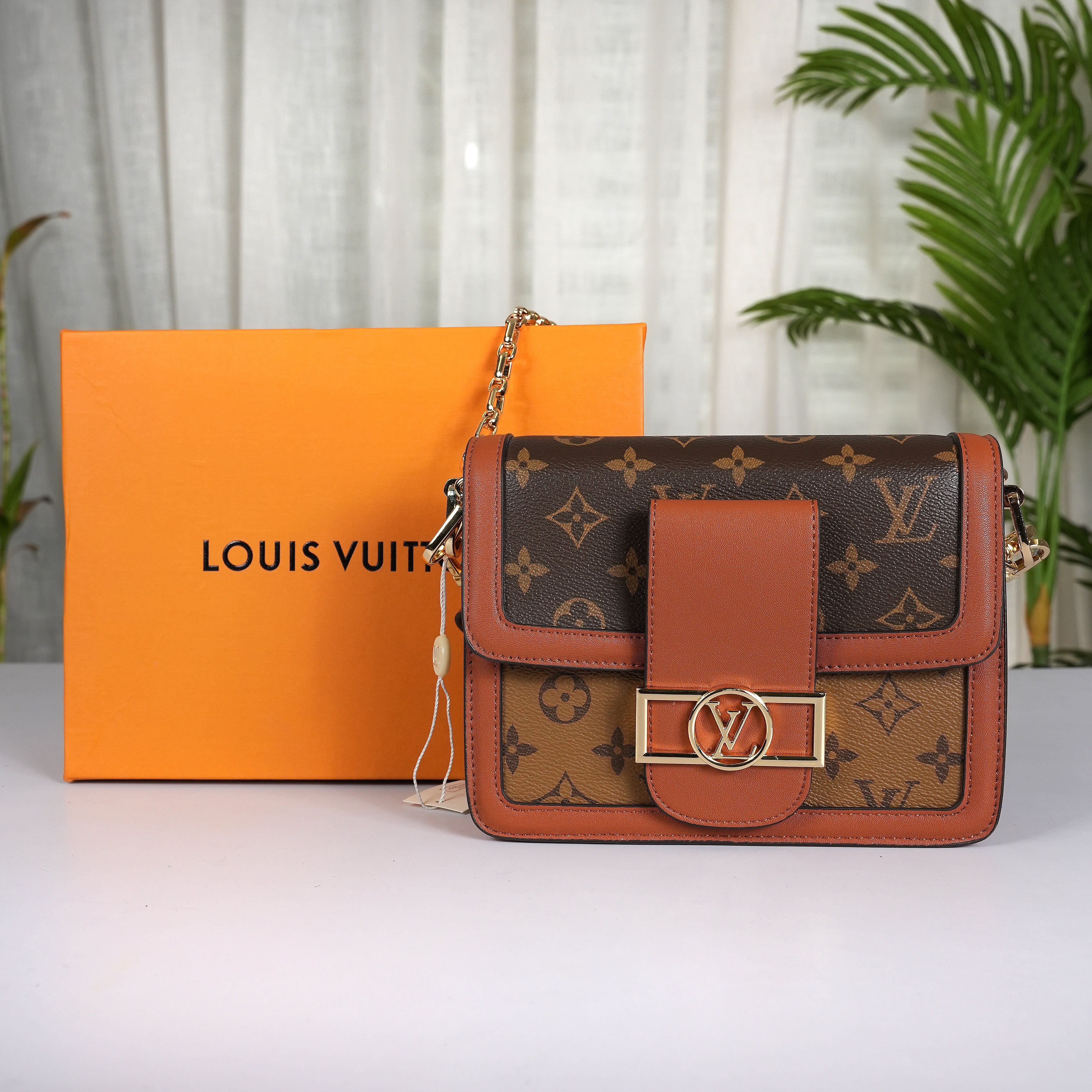LV Dauphine Monogram Bag With OG Box & Dust Bag (Brown - 1146)