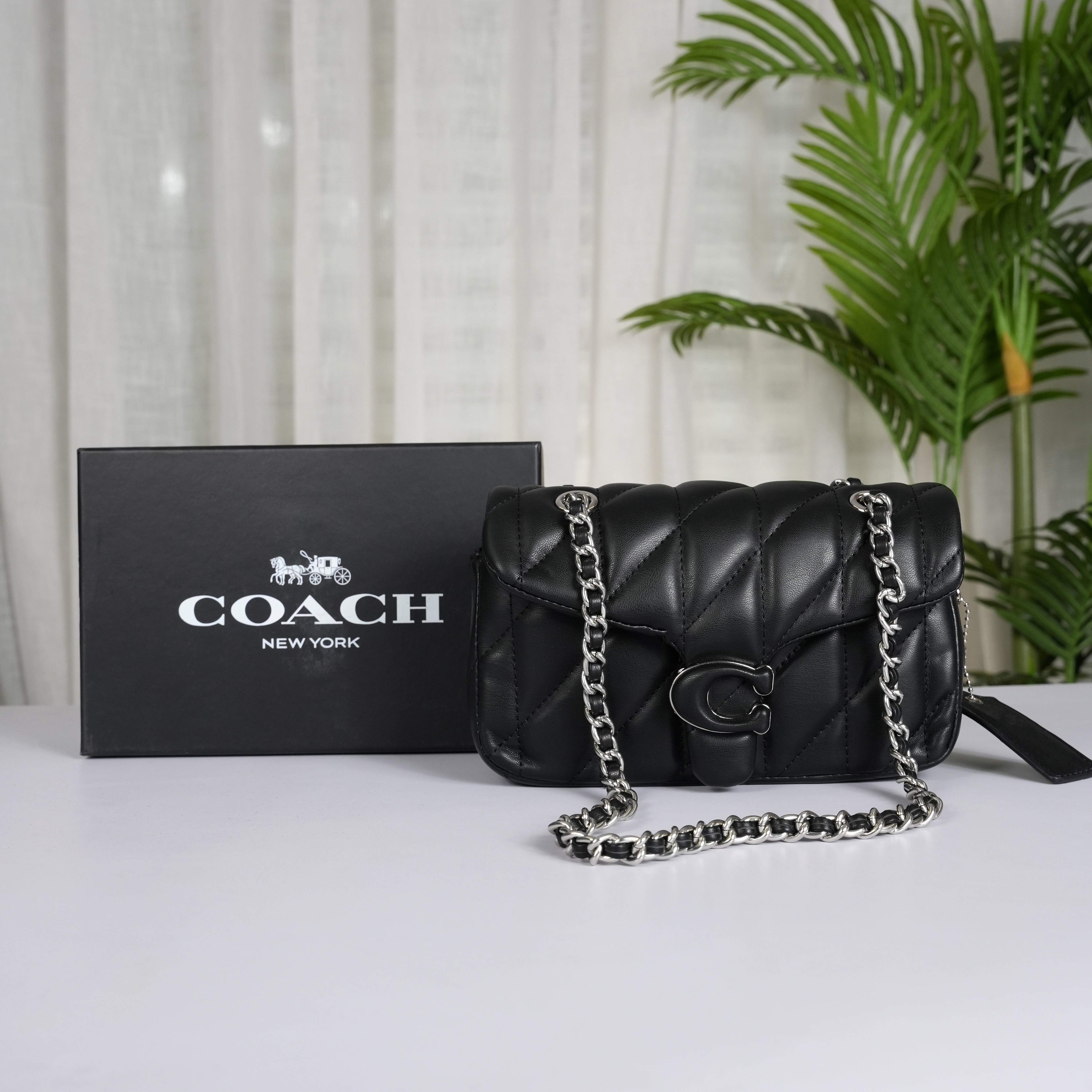 Tabby 20 Shoulder Bag With OG Box & Dust Bag (Black Silver - 945)