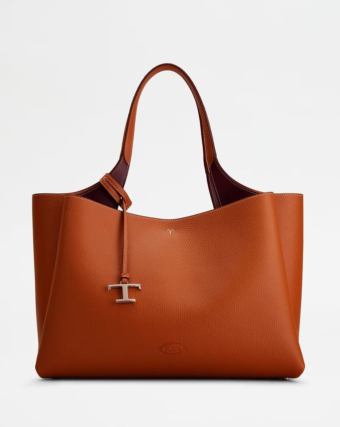 T Timeless Leather Tote Bag With OG Box & Dust Bag (Tan - 1131)
