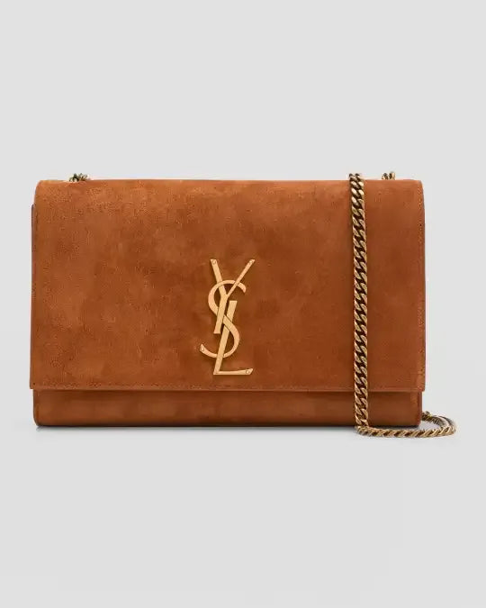 Kate Reversible Suede Shoulder Bag With OG Magnetic Box & Dust Bag (Tan - 1188)