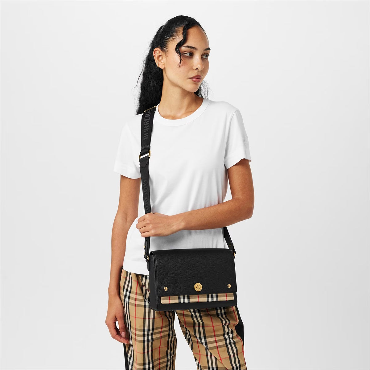 Note Premium Signature Shoulder Bag With OG Box & Dust Bag (Black - 1184)