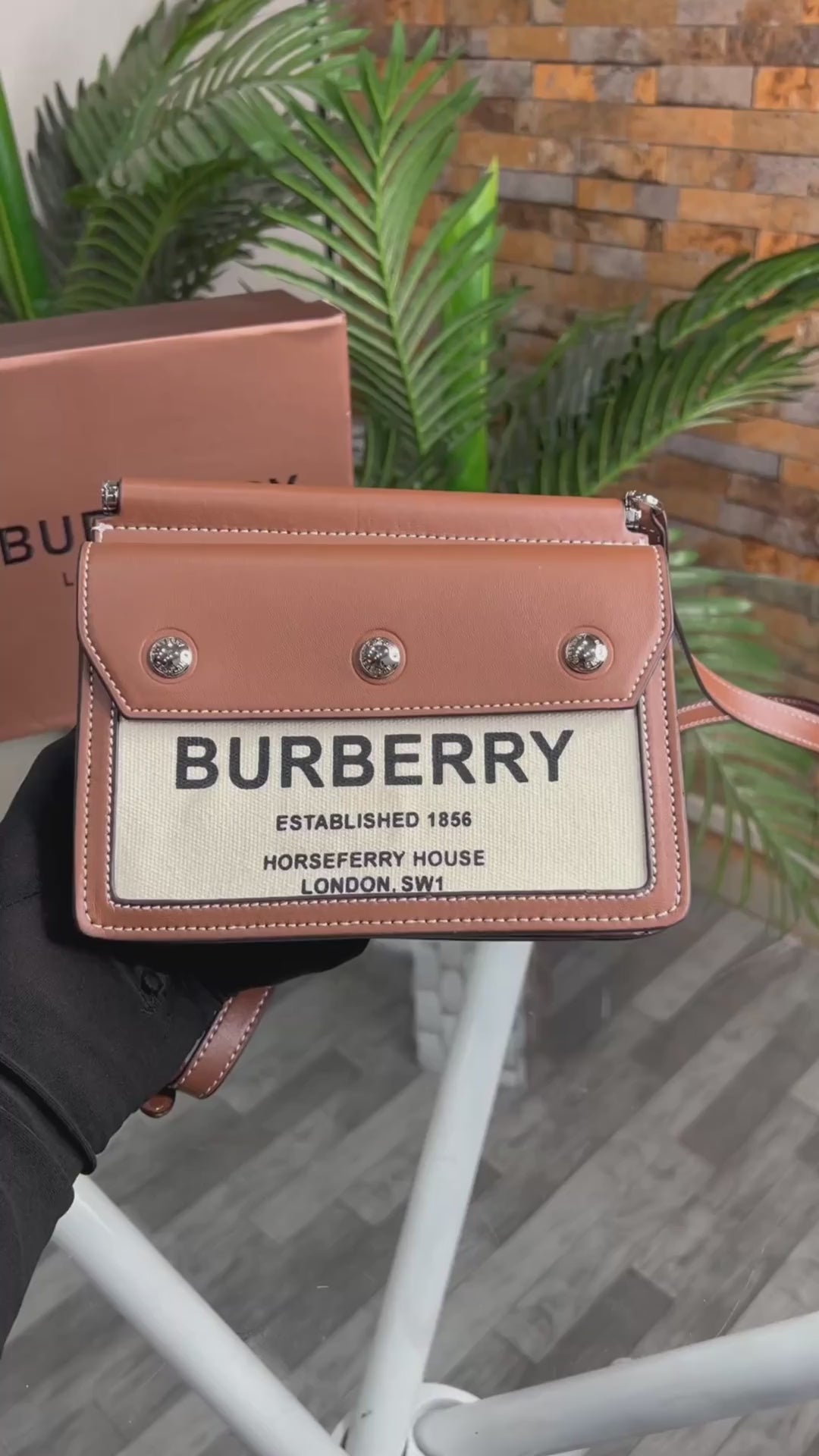 Horseferry Pocket Cross Body Bag With OG Box Dust Bag (Brown - 205)