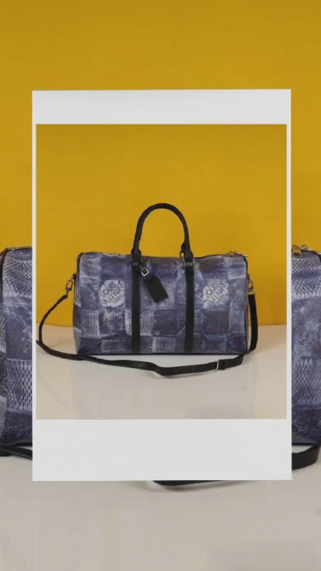 Keepall Bandoulire Limited Edition Premium Unisex Duffle Bag With Dust Bag & Accessories (Ocean Blue - 683)