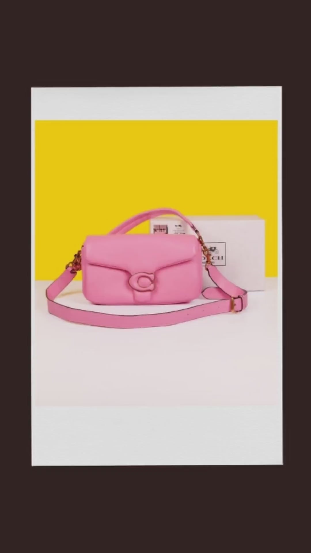 Pillow Tabby Shoulder Bag With OG Box & Dust Bag & Extra Shoulder Strap (Pink - 999)