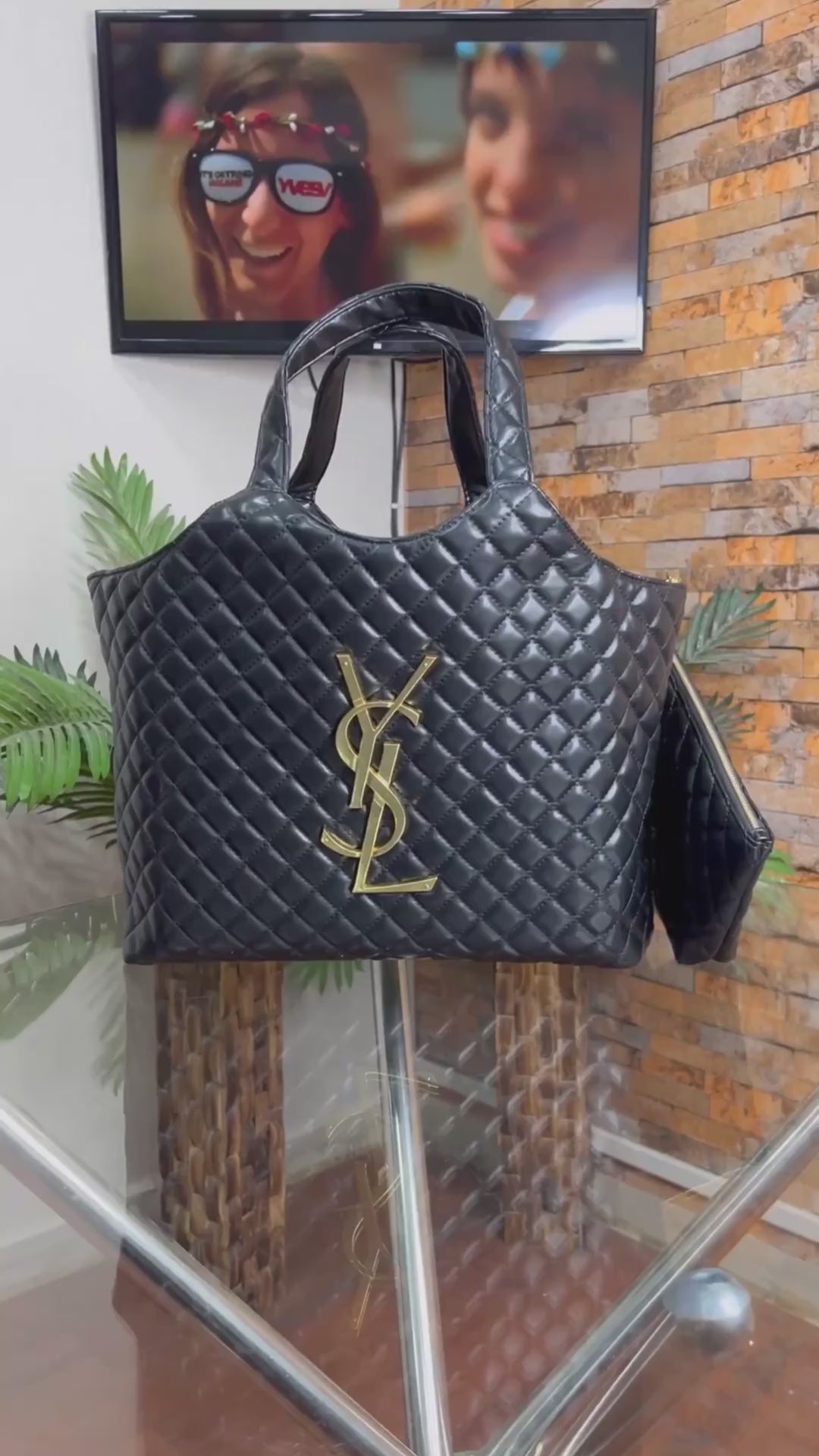 Icare Maxi Shopping Bag In Quilted Leather Large With Dust Bag (Black - 274)