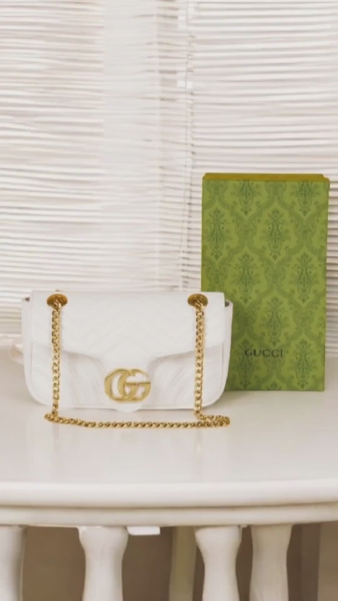 Marmont Premium Shoulder Bag With OG Box & Dust Bag (White - 729)