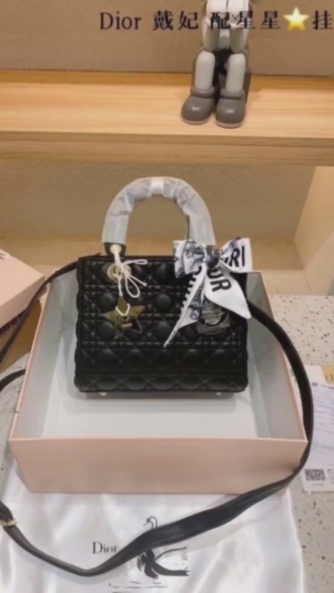 My ABC Elite Quality With OG Box & Dust Bag & Scarf WIth Star Charm (Black - 291)
