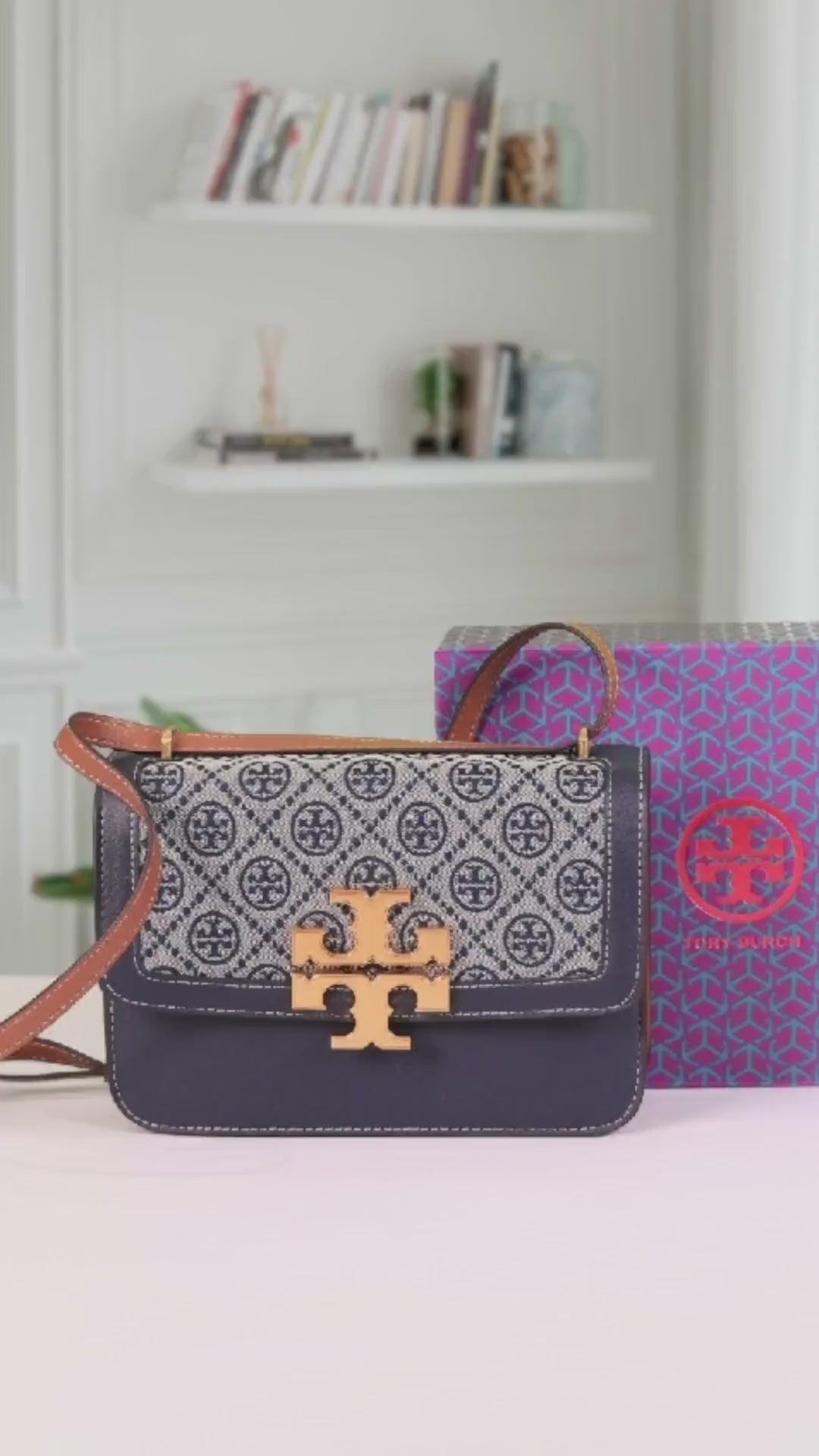 Eleanor Premium Quality Shoulder Bag With OG Magnetic Box & Dust Bag (Denim - 826)