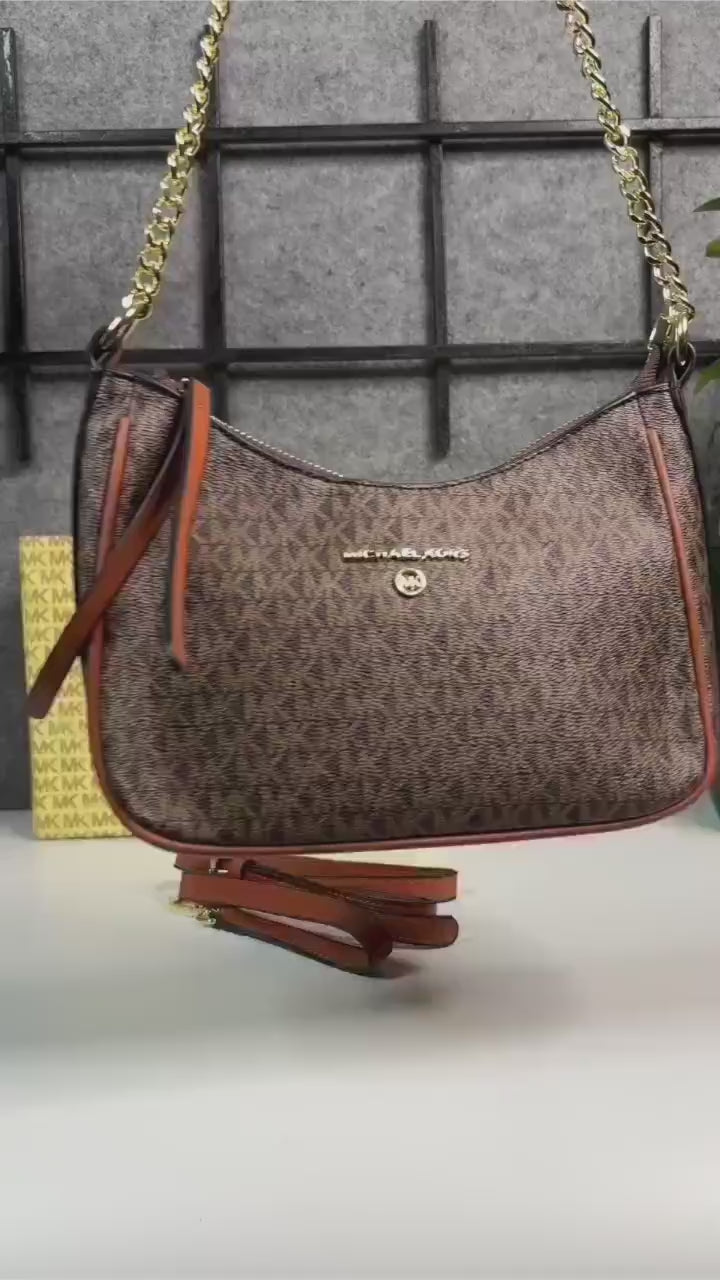 Jet Set Charm Shoulder Bag With OG Box & Dust Bag (Brown - 413)