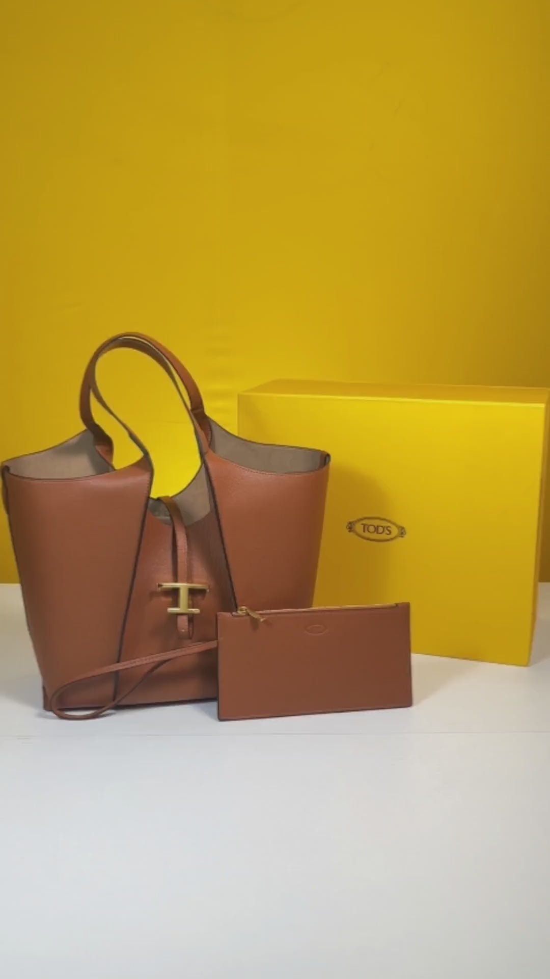Timeless Premium Quality Leather Bag With Extra Pouch & OG Magnetic Box With Dust Bag (Tan - 446)