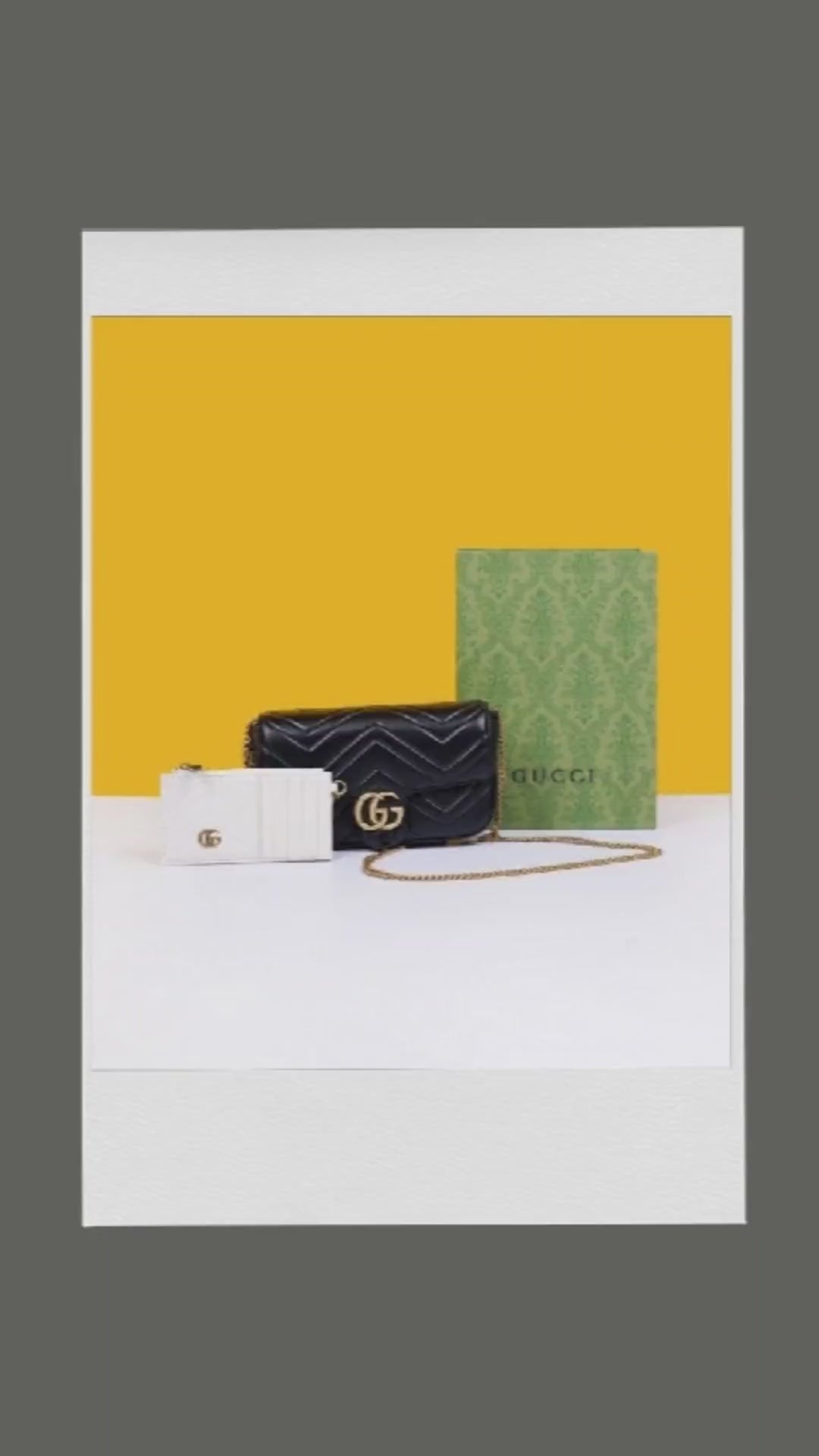 Marmont With Pouch Premium Shoulder Bag With OG Box & Premium Dust Bag & Carry Bag (Black - 877)