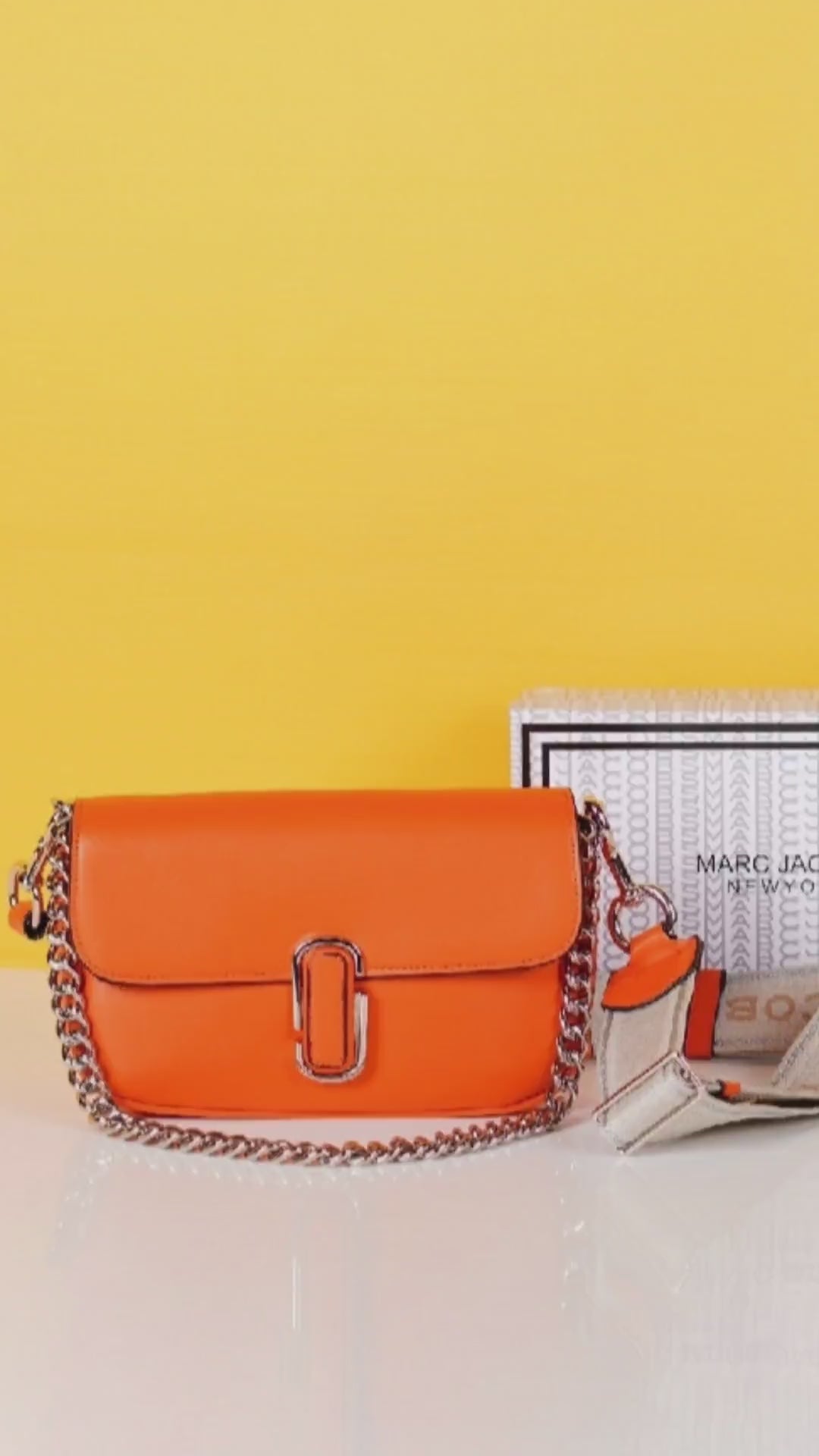 The J Shoulder Bag With OG Box & Dust Bag (Orange - 926)