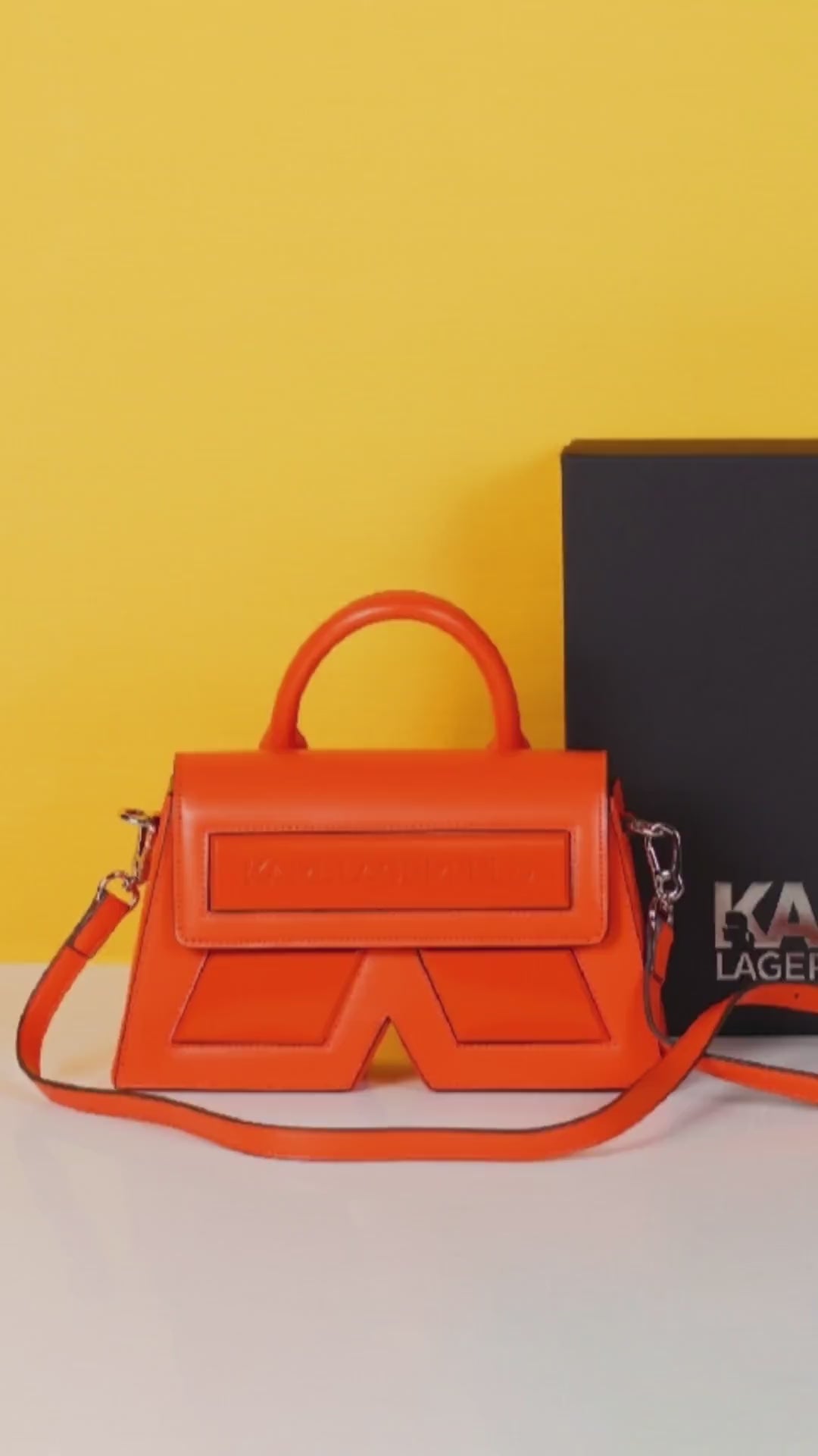 K IKON Crossbody Shoulder Bag With OG Box & Dust Bag (Orange - 925)