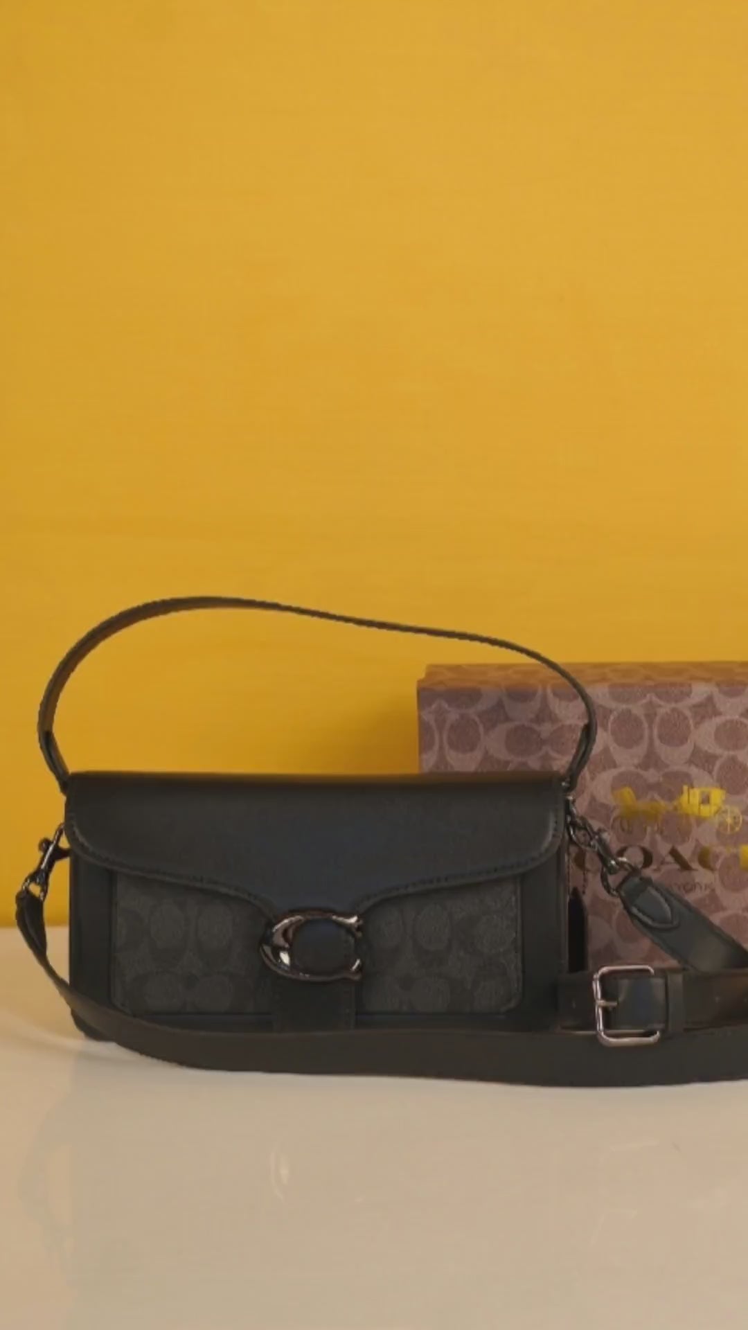 Tabby 26 Shoulder Bag With OG Box & Dust Bag (Black Grey - 837)