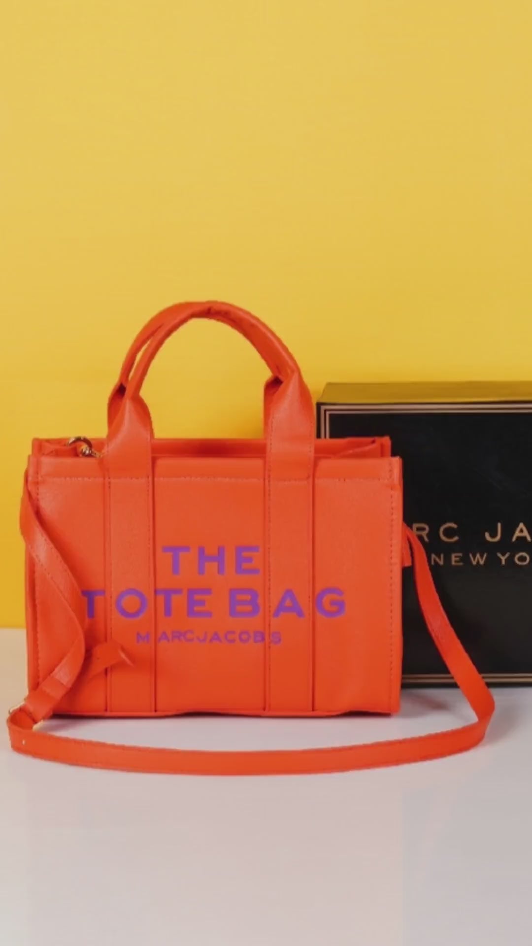 The Tote Bag With OG Box & Dust Bag & Shoulder Strap (Orange - 460)
