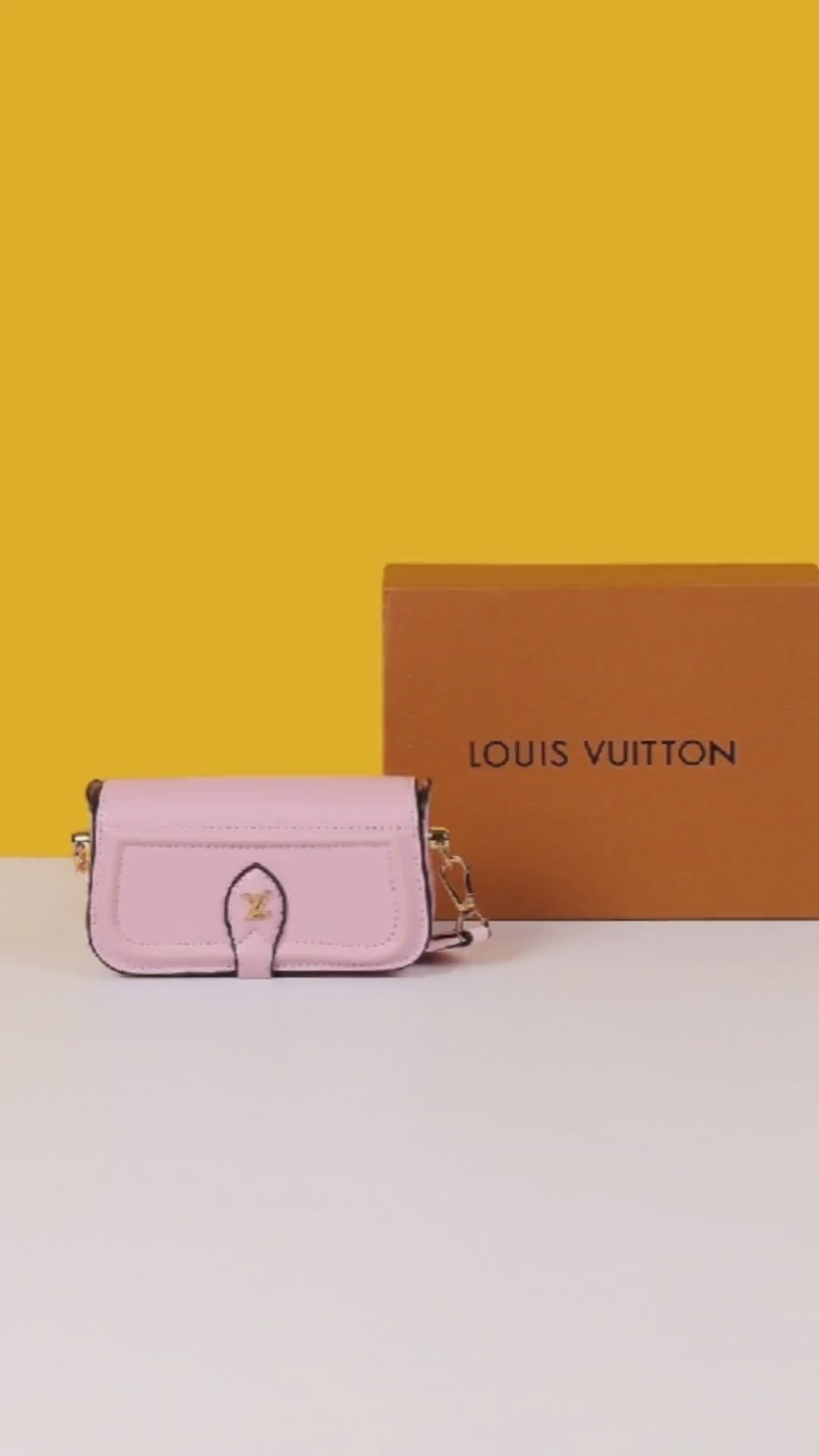 Canta Officer Pochette Bag With OG Box & Dust Bag & Shoulder Strap (Pink - 1023)