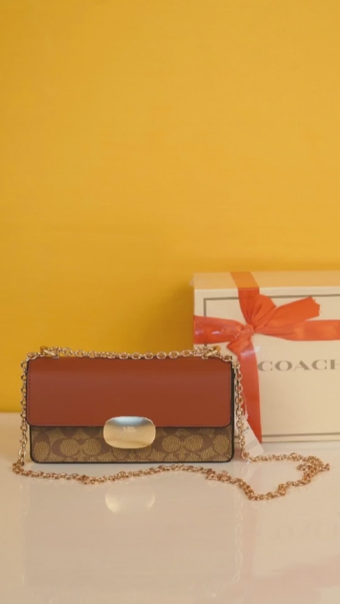 Eliza Premium Crossbody Sling Bag With OG Magnetic Gift Box & Dust Bag (Tan Brown - 916)