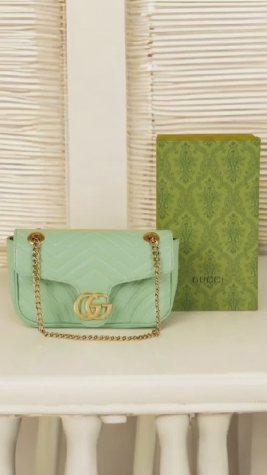 Marmont Premium Shoulder Bag With OG Box & Dust Bag (Green - 536)