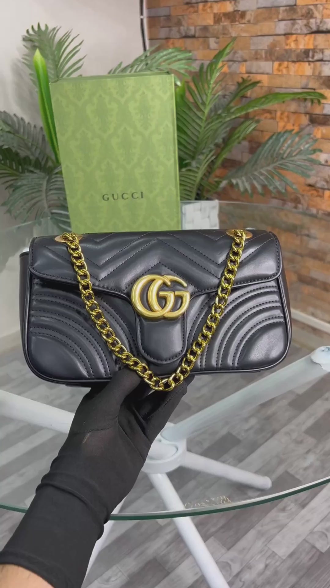 Marmont Premium Shoulder Bag With OG Box & Dust Bag (Black - 250)