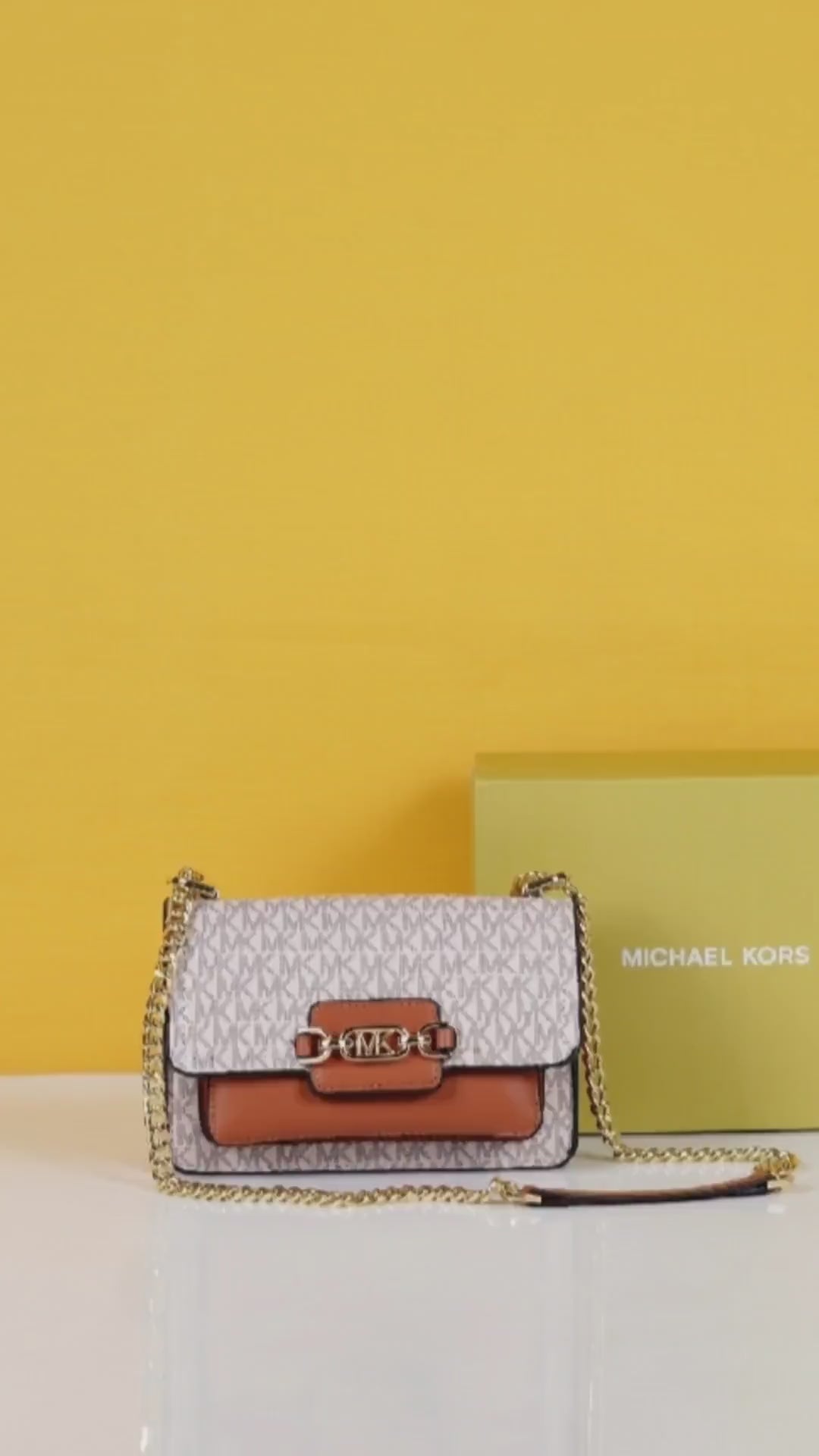MK Heather Shoulder Bag With OG Box & Dust Bag (White - 177)