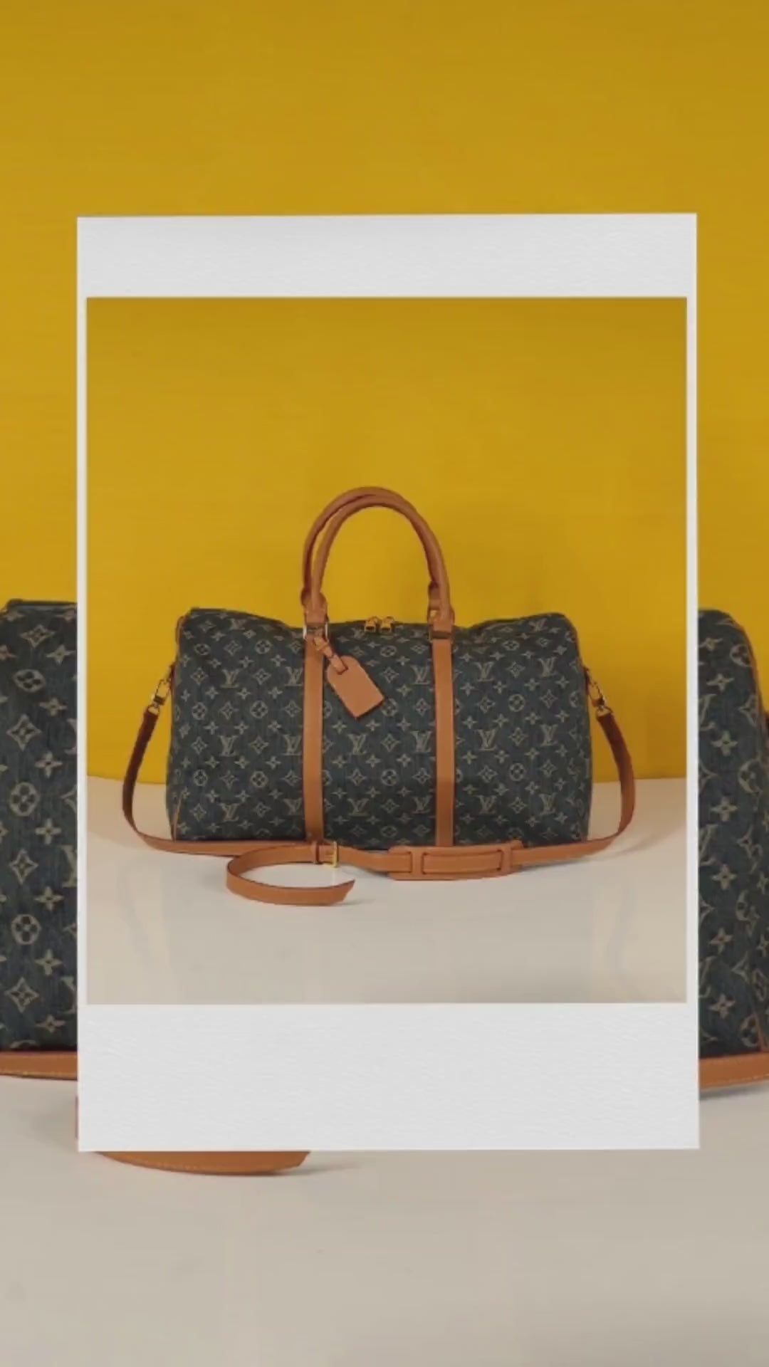 Keepall Bandoulire NBA Edition Premium Monogram Unisex Duffle Bag With Dust Bag & Accessories (Denim Brown - 684)