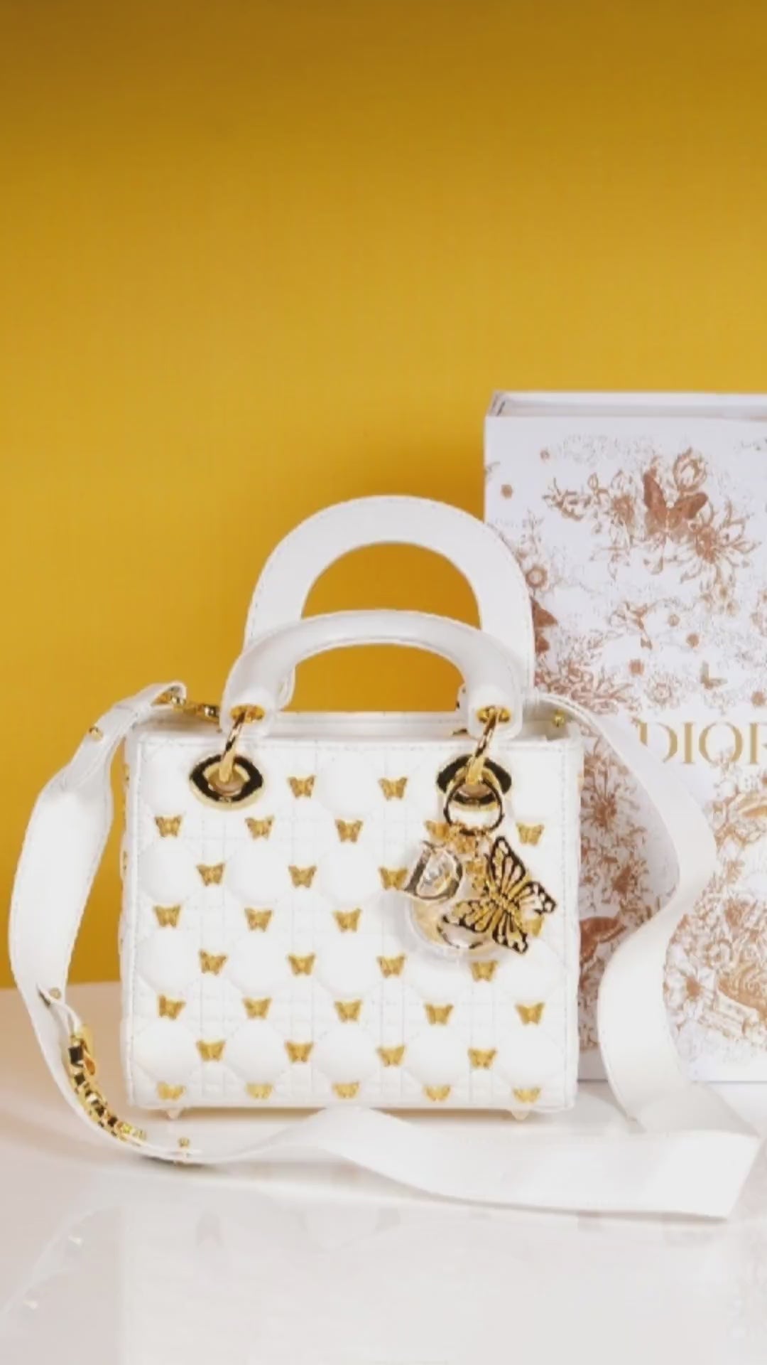 ABC Cannage Butterfly Premium Quality With OG Box & Dust Bag (White - 712)