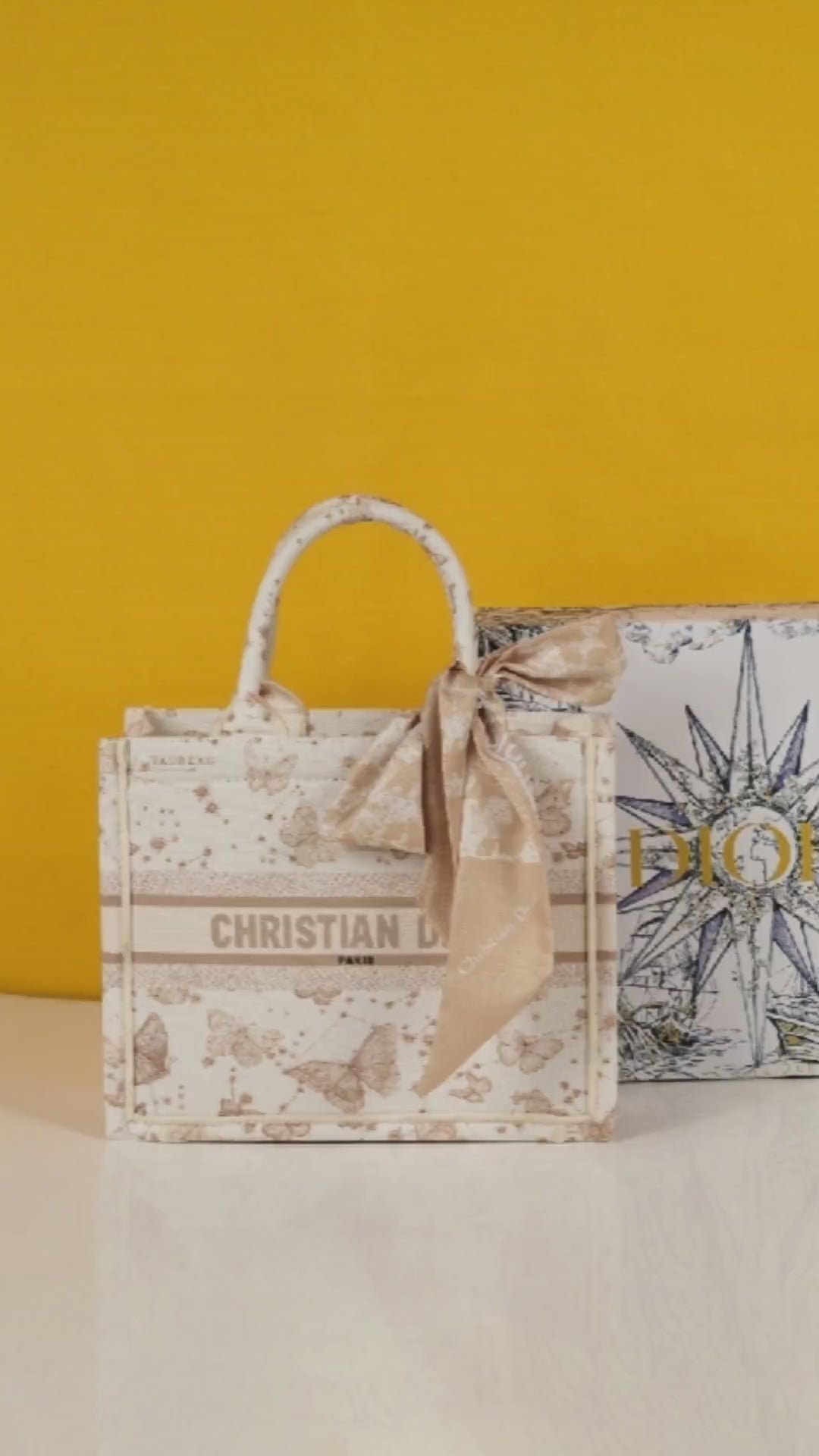 Book Mini Tote Premium Oblique With OG Box & Dust Bag & Scarf (Butterfly - 957)